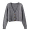 Juliana™ | Croppad Cardigan Långärmad Tröja
