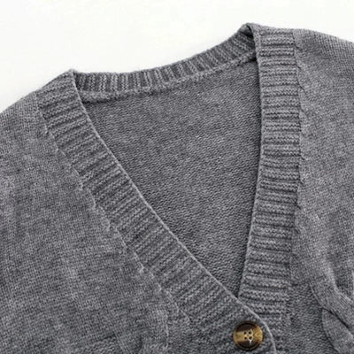 Juliana™ | Croppad Cardigan Långärmad Tröja