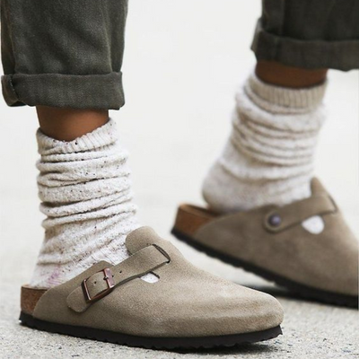 Boston-sandal i förstklassigt unisex-läder
