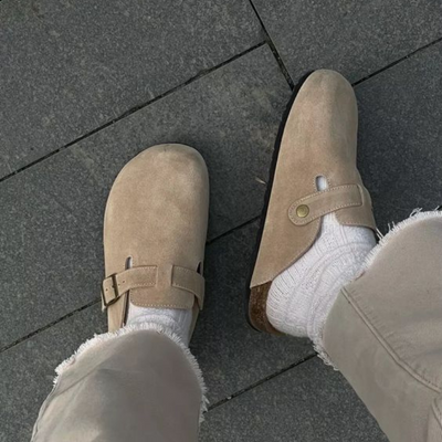 Boston-sandal i förstklassigt unisex-läder