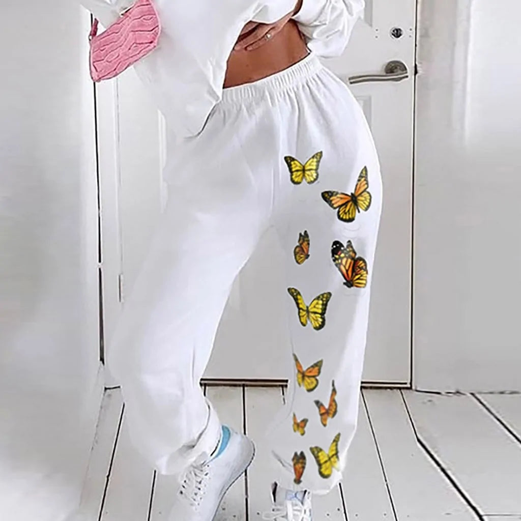 Liv - Färgglada byxor med hög midja och oversized passform